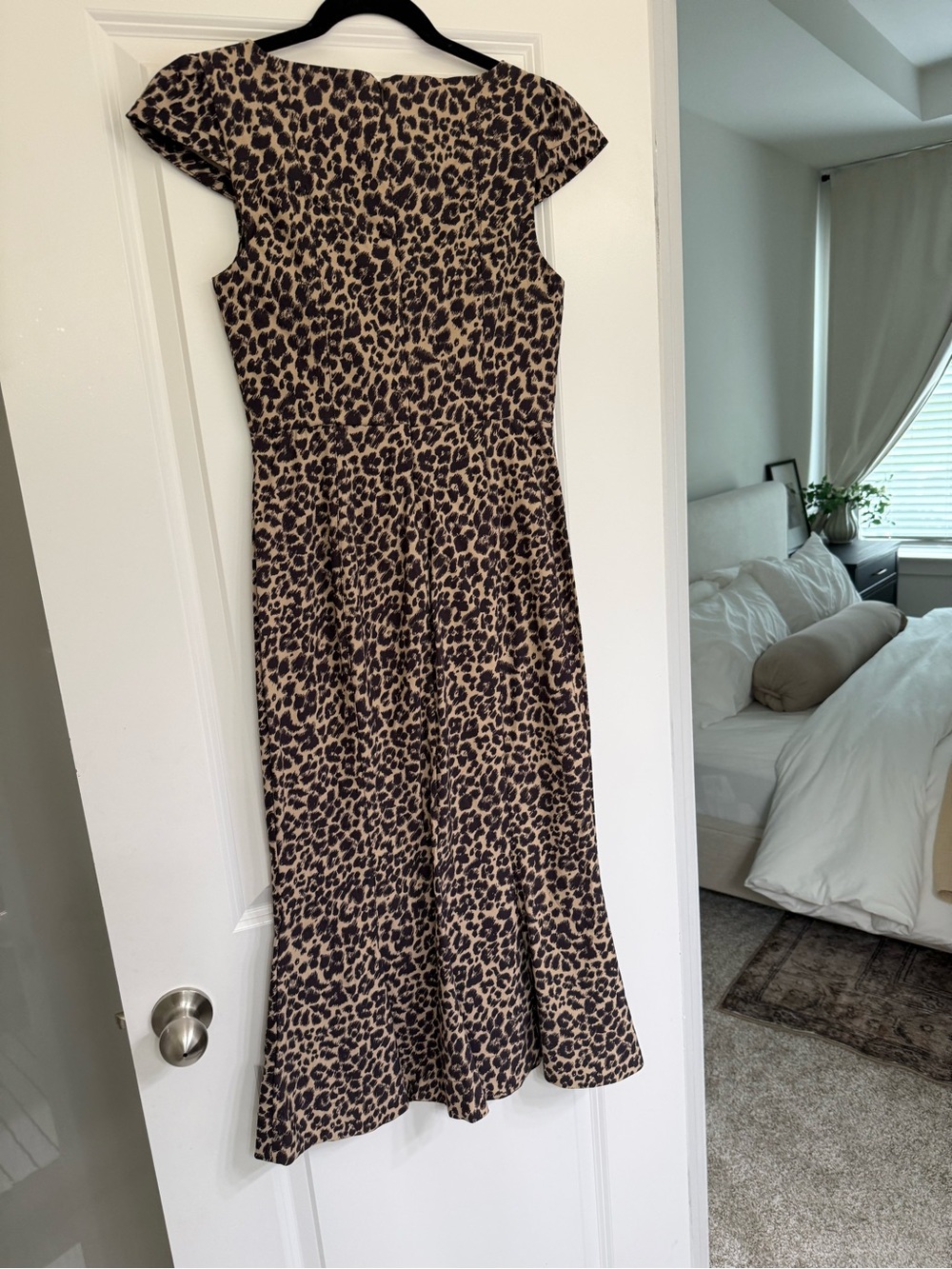 Maeve The Cecily Fit & Flare Sweetheart Dress Anthropologie Leopard - Picture 5 of 5